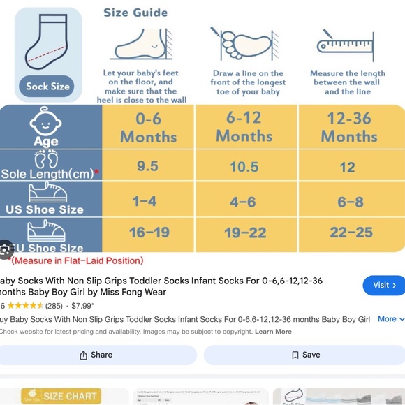 New 12-18 months Baby, cotton knee high socks light gray - Picture 8 of 8